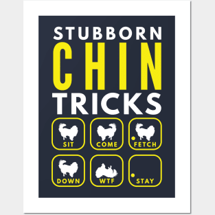 Stubborn Chin Tricks - Dog Training Posters and Art